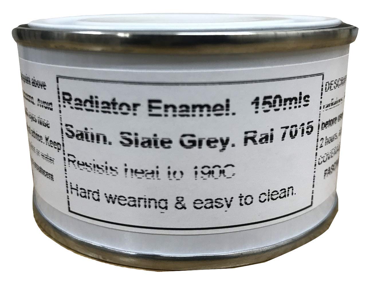 Fascinating Finishes Ltd 1 x 150ml Slate Grey Ral 7015 Heat Resistant Satin Radiator Paint