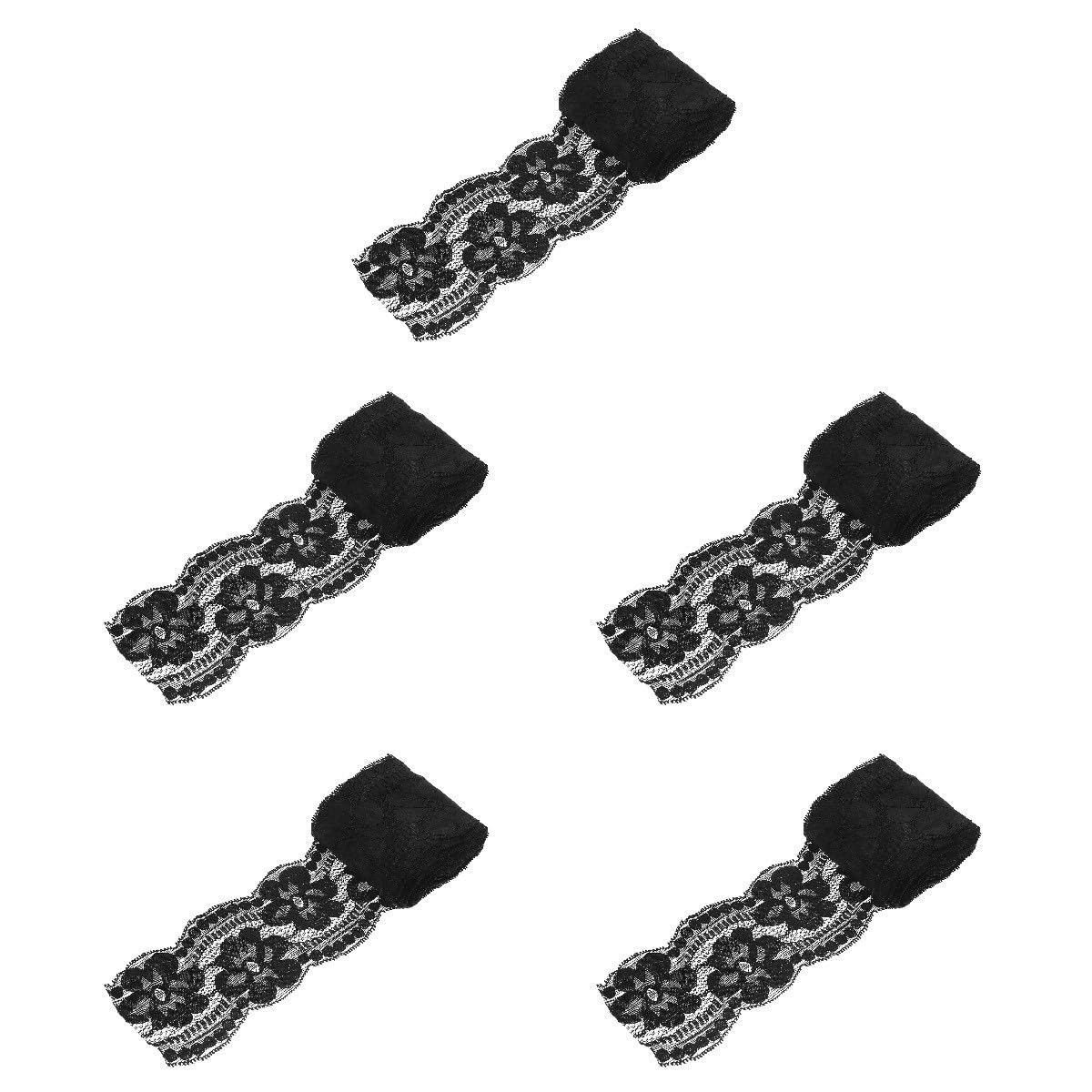 EXCEART 5piezas Cinta De Encaje Elástico Decorativa Para Manualidades y Para Ropa y Accesorios Metros Corte Fácil y Versátil