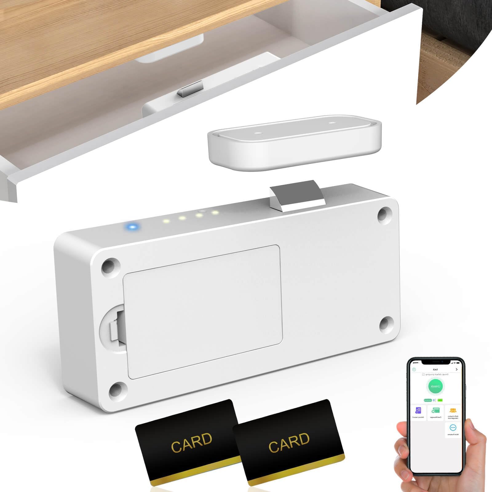 Dhiedas Verrous Électroniques Intelligents Bluetooth: Sécurité sans Clé pour Armoires à Liqueur et Tiroirs