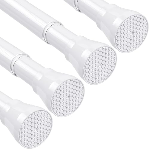 Vista 22 de Barra de cortina de tensión, paquete de 2 barras de tensión de 16 a 26 pulgadas, barra de cortina ajustable pequeña barra de tensión expandible