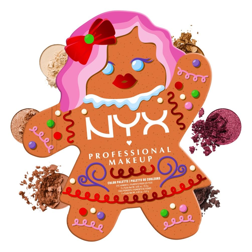 NYX Professional Makeup Eyeshadow Palette Gingerbraddie Holiday 2025