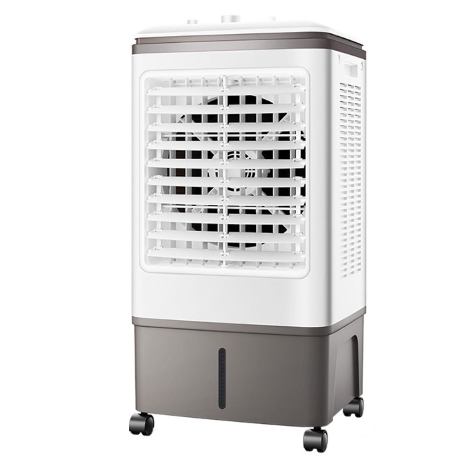 Tragbarer Verdunstungskühler mit digitalen Rädern und Fernbedienung Tankkapazität 30 l Ventilator Kaltluftventilator 120° schwenkbar für Zuhause Büro