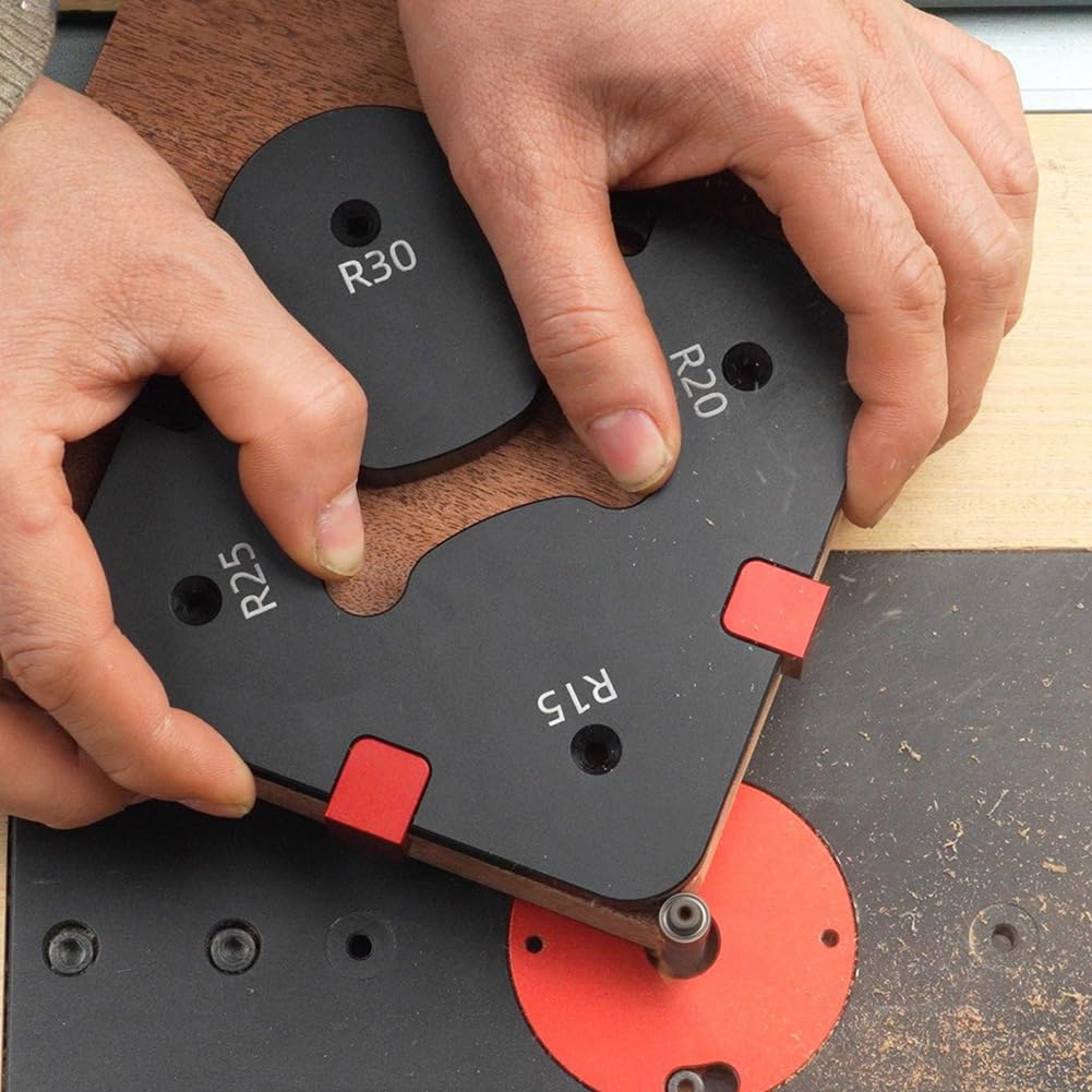 Fräser-Eckradiusschablone für die Holzbearbeitung, Fräser-Ecklehren und -Schablonen R15/R20/R25/R30/R35/R40/R45/R50