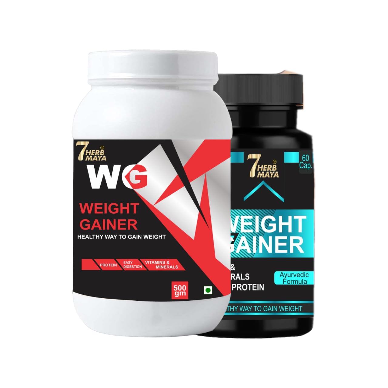 7Herbmaya Weight Gainer Capsule/Weight Gain Tablet/Muscle Building