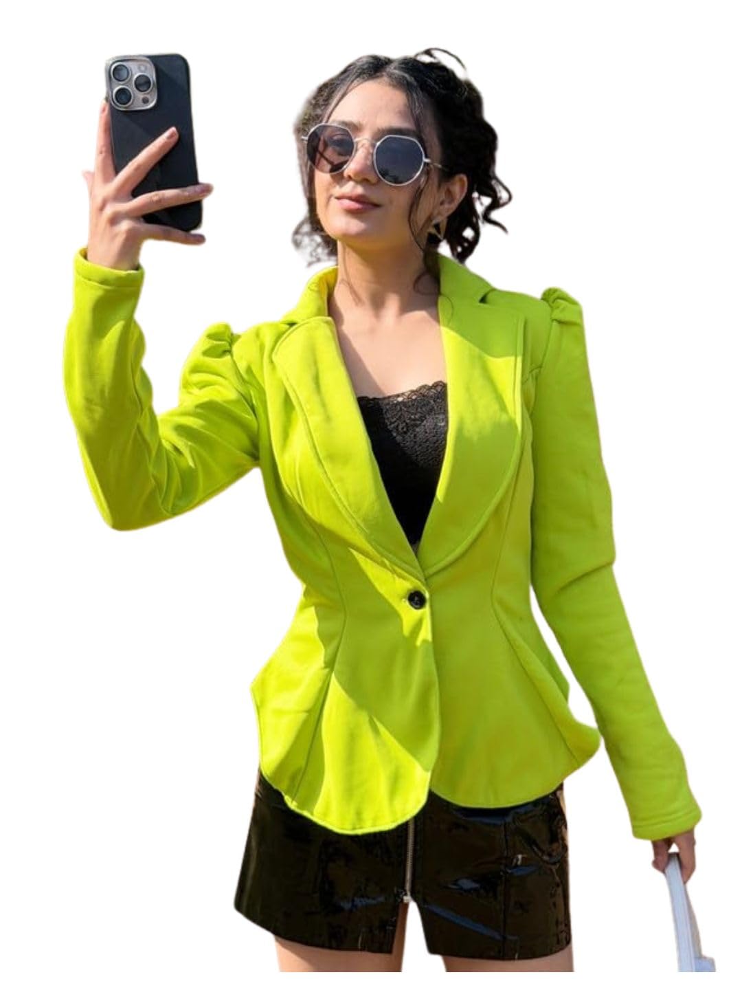 tandul Women's Fleece Solid Green Regular Fit Coat - Full Sleeve Regular Overcoat for Office, Casual, Festive & Party (12265)-picture-25