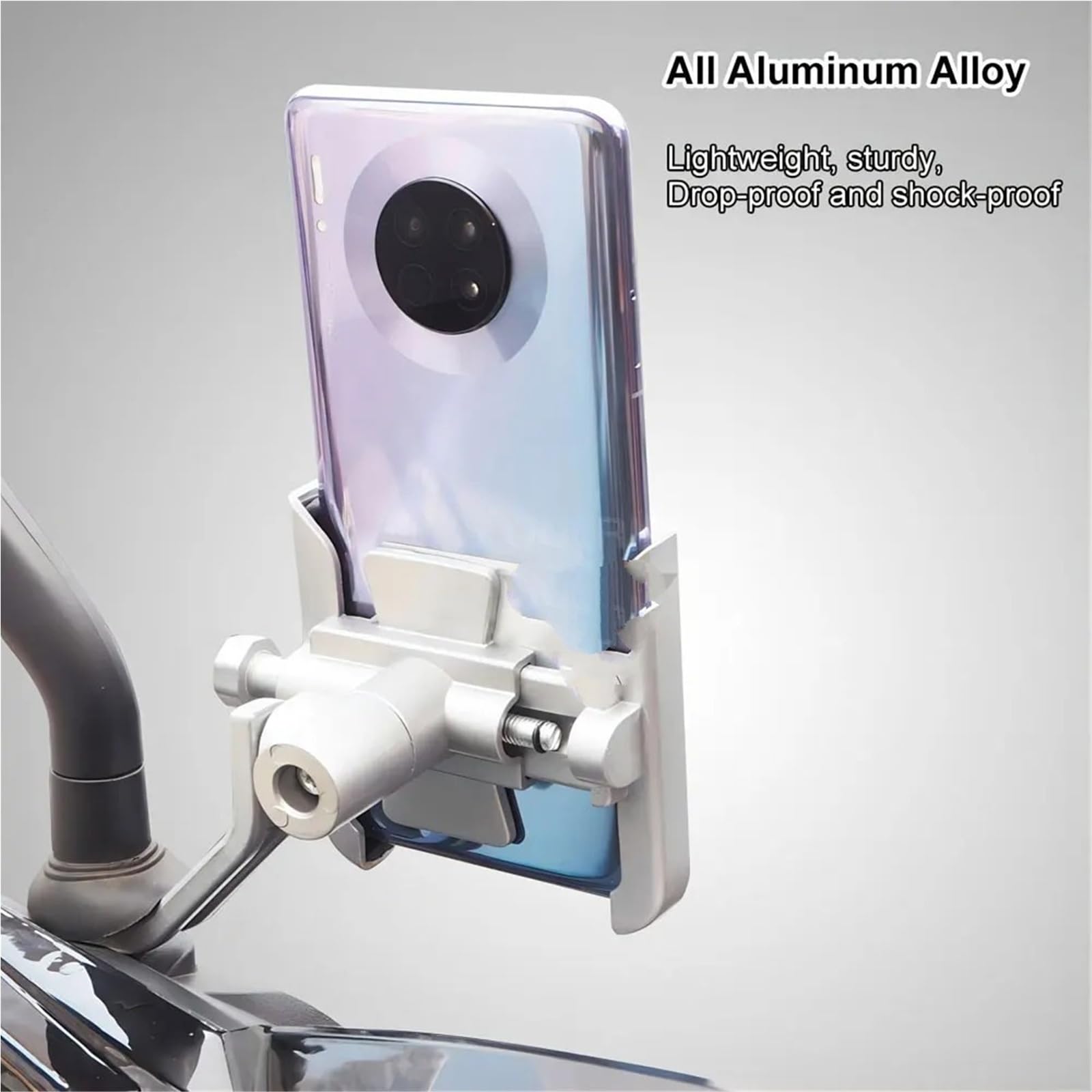 Soporte Movil Moto para Manillar Soporte para Teléfono De Motocicleta De Aleación De Aluminio para BMW para F800GS Adventure 2008-2024. Accesorios. Porta Telefono Moto(Handlebar Black)