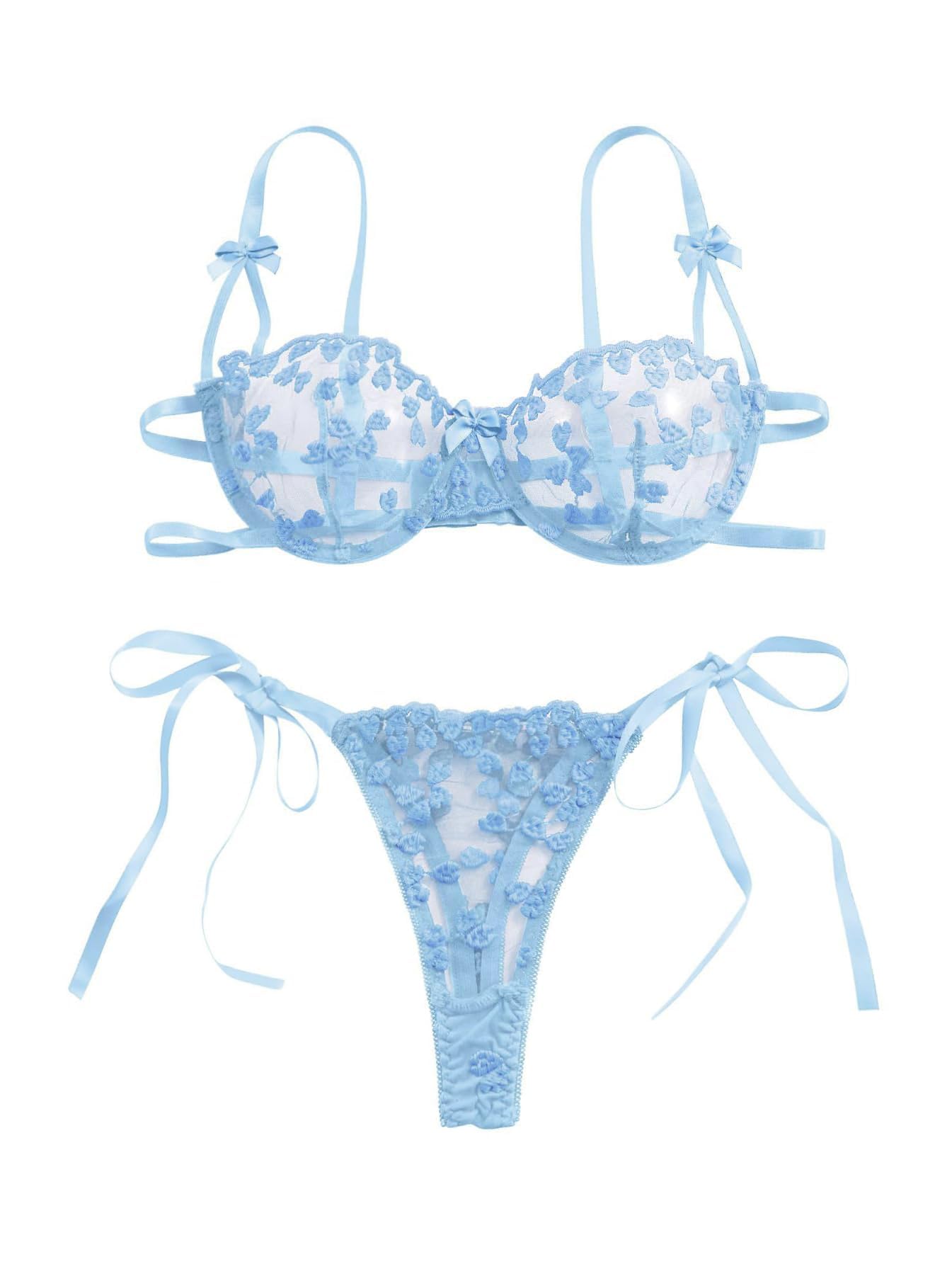 Lilosy Sexy Lingerie Set 2 Piece Women Bra and Panty