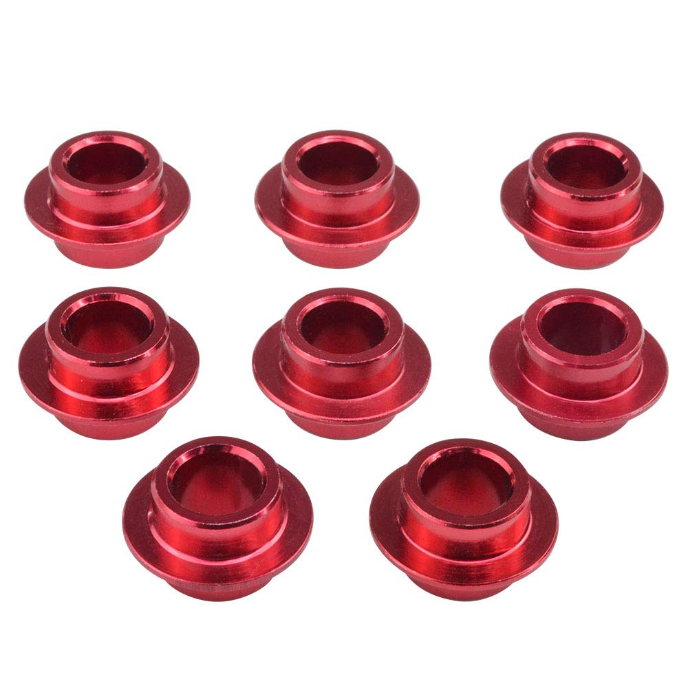 Bont Skates - 8mm Aluminum Inline Skate Wheel Self Centering Bearing Spacer - 6pcs or 8pcs - 3 Sizes (Red 10.05mm, 8pcs)