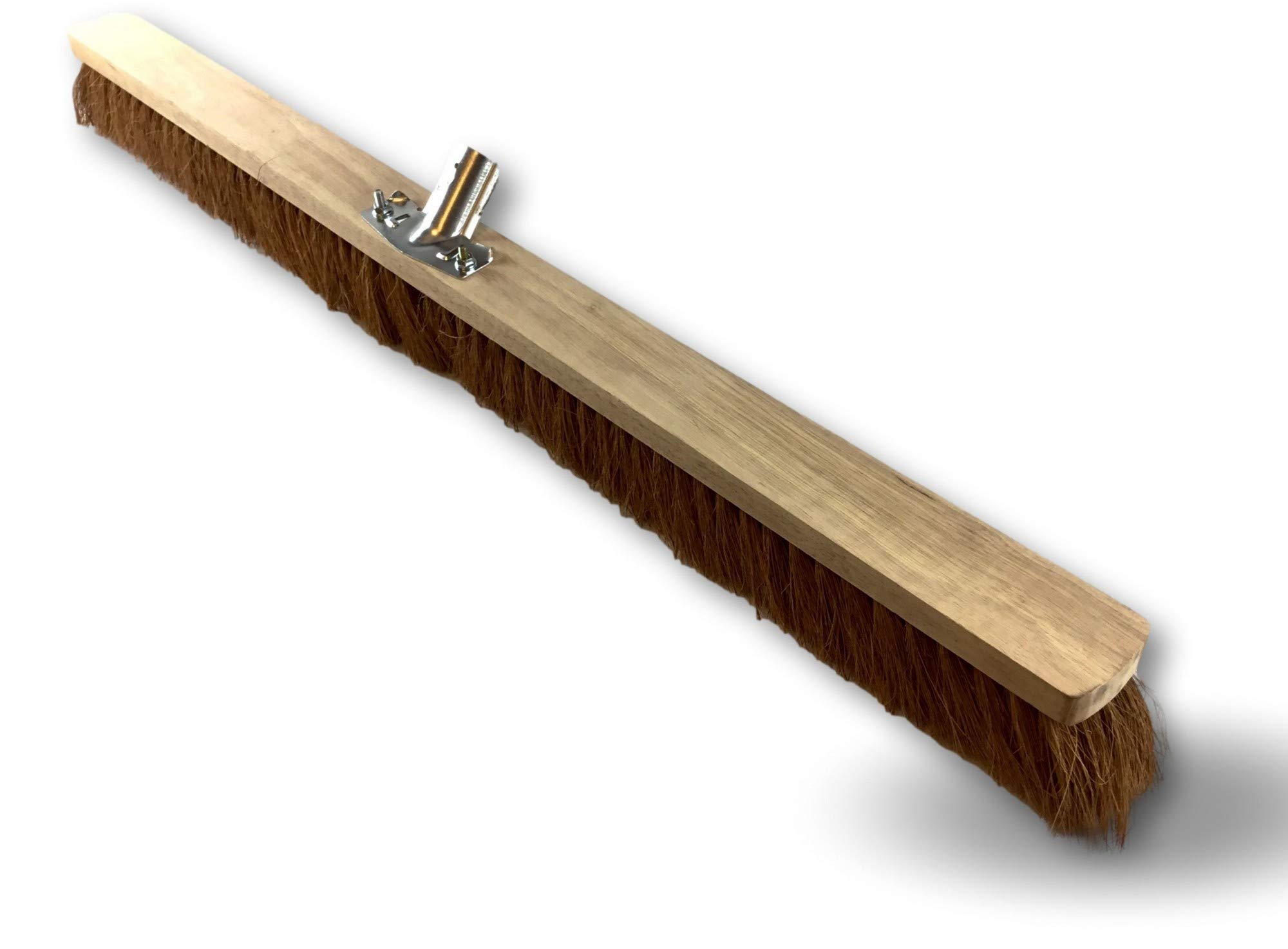 Miotła warsztatowa typu kantonier | Track Outdoor | Długość 100 cm | Wypełnienie naturalnej szczotki z włókna kokosowego | Podeszwa drewniana | Metalowe gniazdo Ø 28 mm | Bez rękawa | Kibros 2090