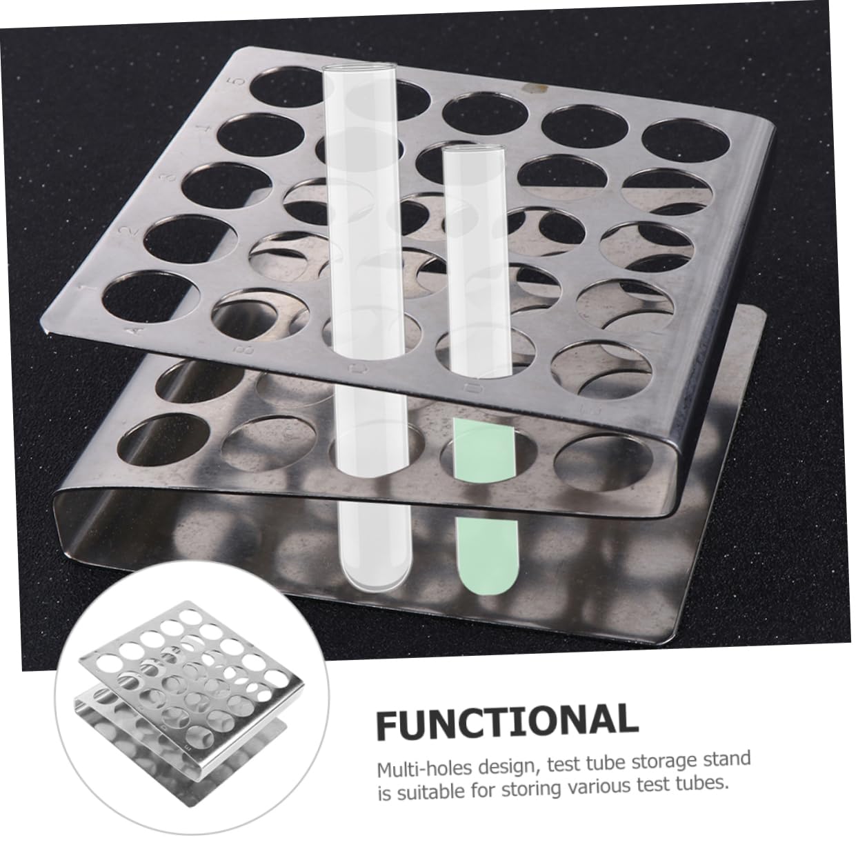 4stücke Stainless Steel Test Tube Rack Z-förmiger Ständer Aus Edelstahl Für Labor Stabil Kompakt Und Praktisch Für Aufbewahrung Von Reagenzgläsern