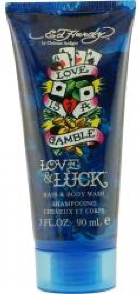 ED HARDY LOVE & LUCK by Christian Audigier HAIR & BODY WASH 3 OZ for MEN