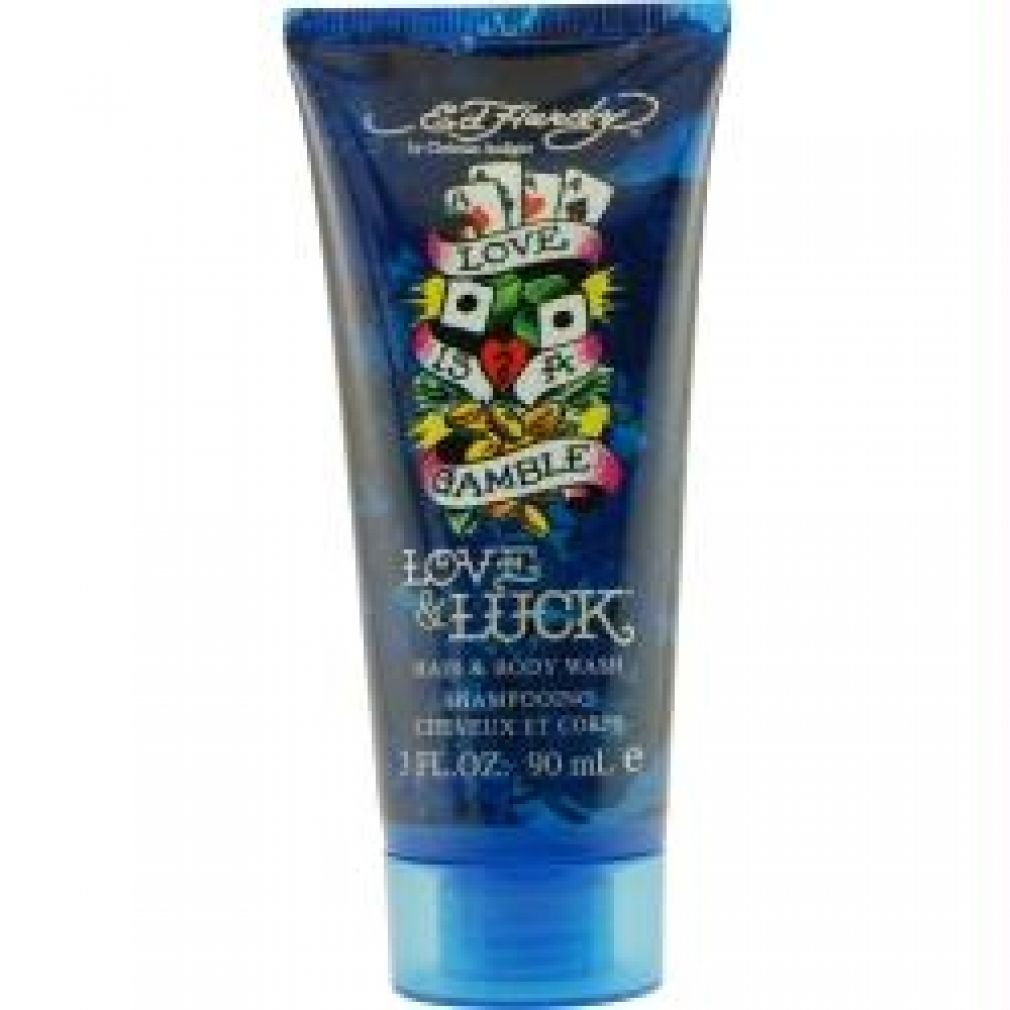 ED HARDY LOVE & LUCK by Christian Audigier HAIR & BODY WASH 3 OZ for MEN