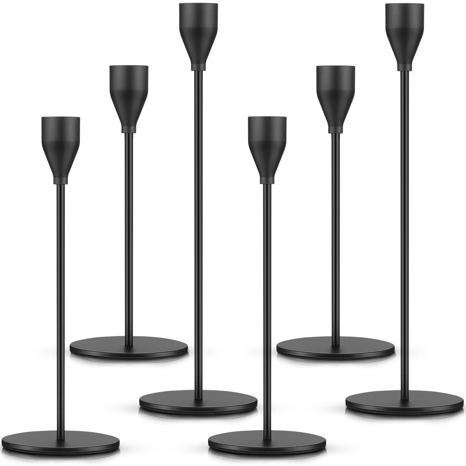 6 Pieces Candle Holder Candlestick Holder Taper Candle Holders for Christmas, Wedding, Party, Interior Decorating, Fits 0.75 Inch Thick Candles