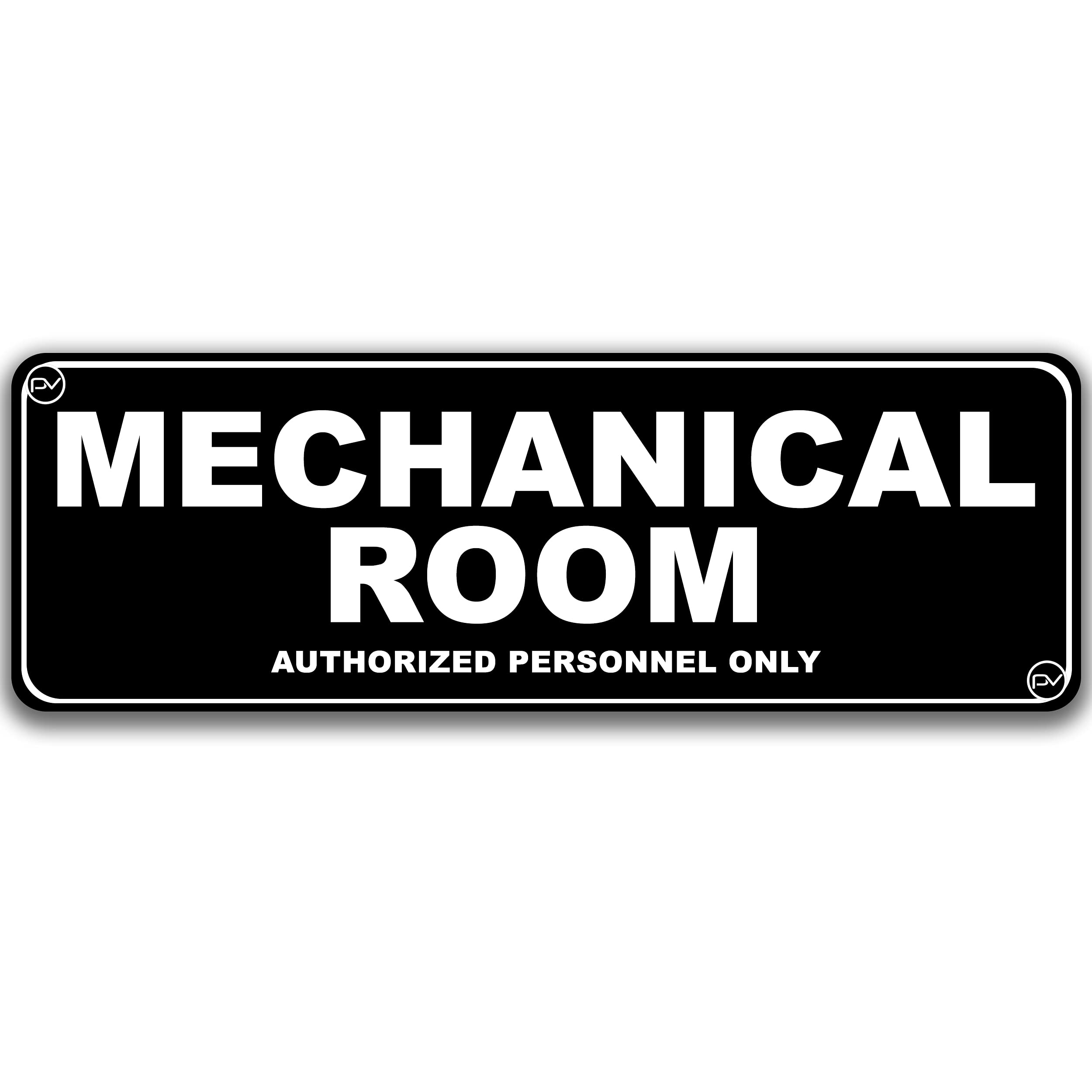 Sign for Door, Authorized Personnel Only in Acrylic Plastic, Black and White, Rounded Corners, Durable, Long Lasting with Double Sided Tape in the