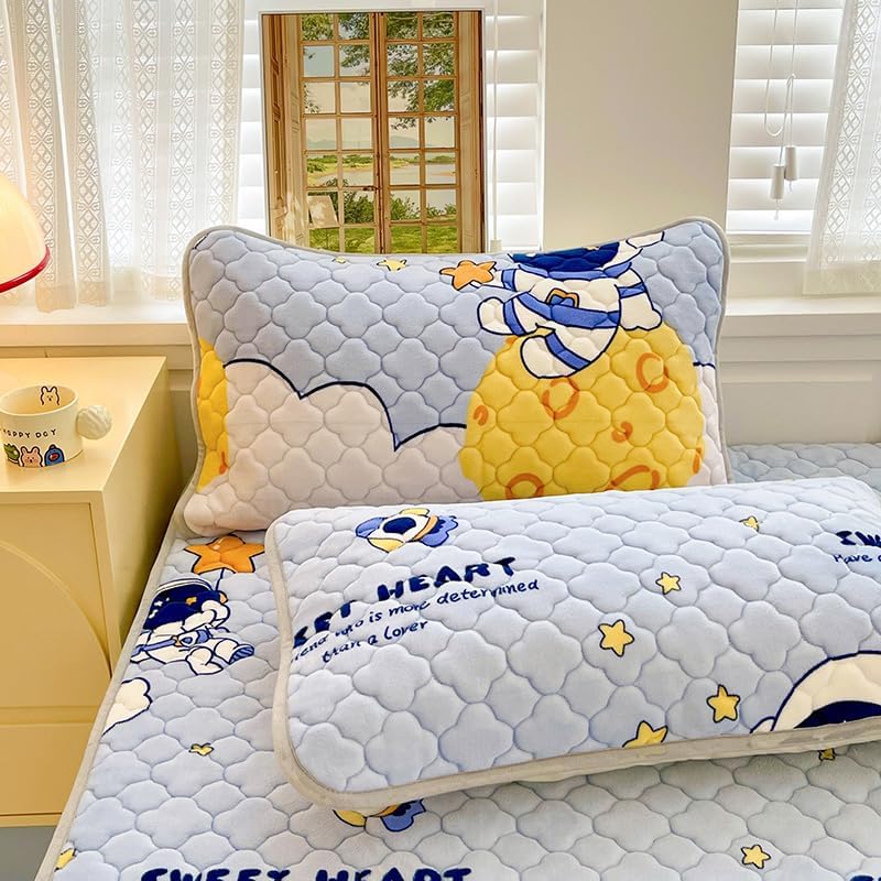 songlibin 敷きパッド一体型 冬用 セミダブル 3点セット あったかい ボックスシーツ 一体型 厚手 洗える 洗濯機OK シ