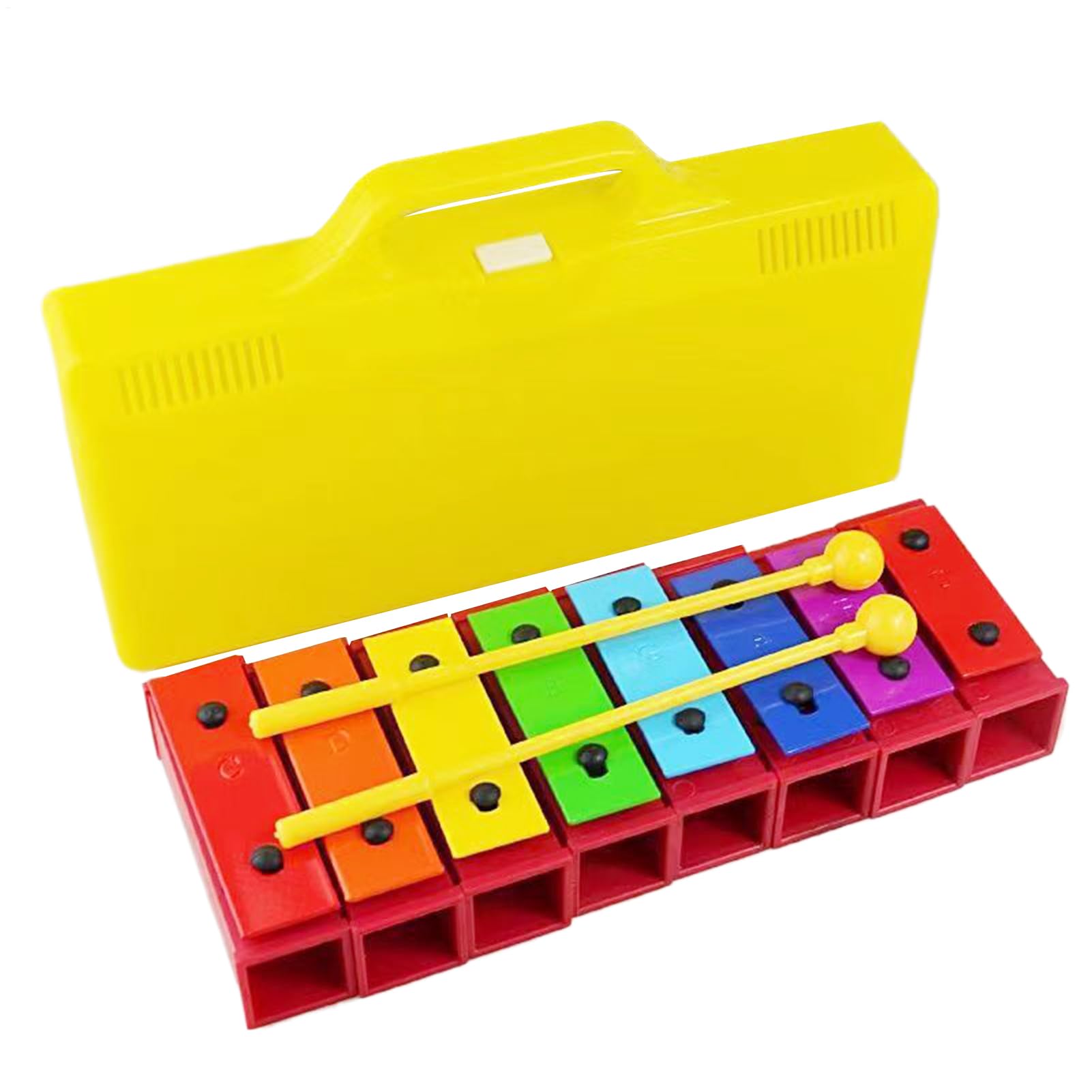 Xilófono colorido, musical de 8 notas, instrumento afinado con mazos, ayuda educativa para la enseñanza, práctica en el aula preescolar, rendimiento en viajes a casa, regalo de cumpleaños y va