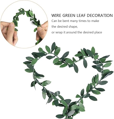 Miniatura 5 de BESPORTBLE Guirnalda artificial de imitación follaje hojas verdes corona vid para Navidad, boda, fiesta, ceremonia, DIY, 295.3 in/295 pulgadas
