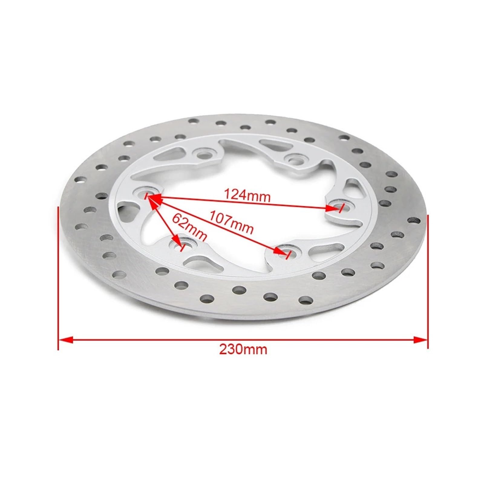 Bremsscheibenrotor Motorrad 230mm / 300mm Bremsscheibe Fit Für KTM Duke 125 200 250 390 RC125 RC200 RC250 RC390 RC 125 200 250(Rear Brake Disc)