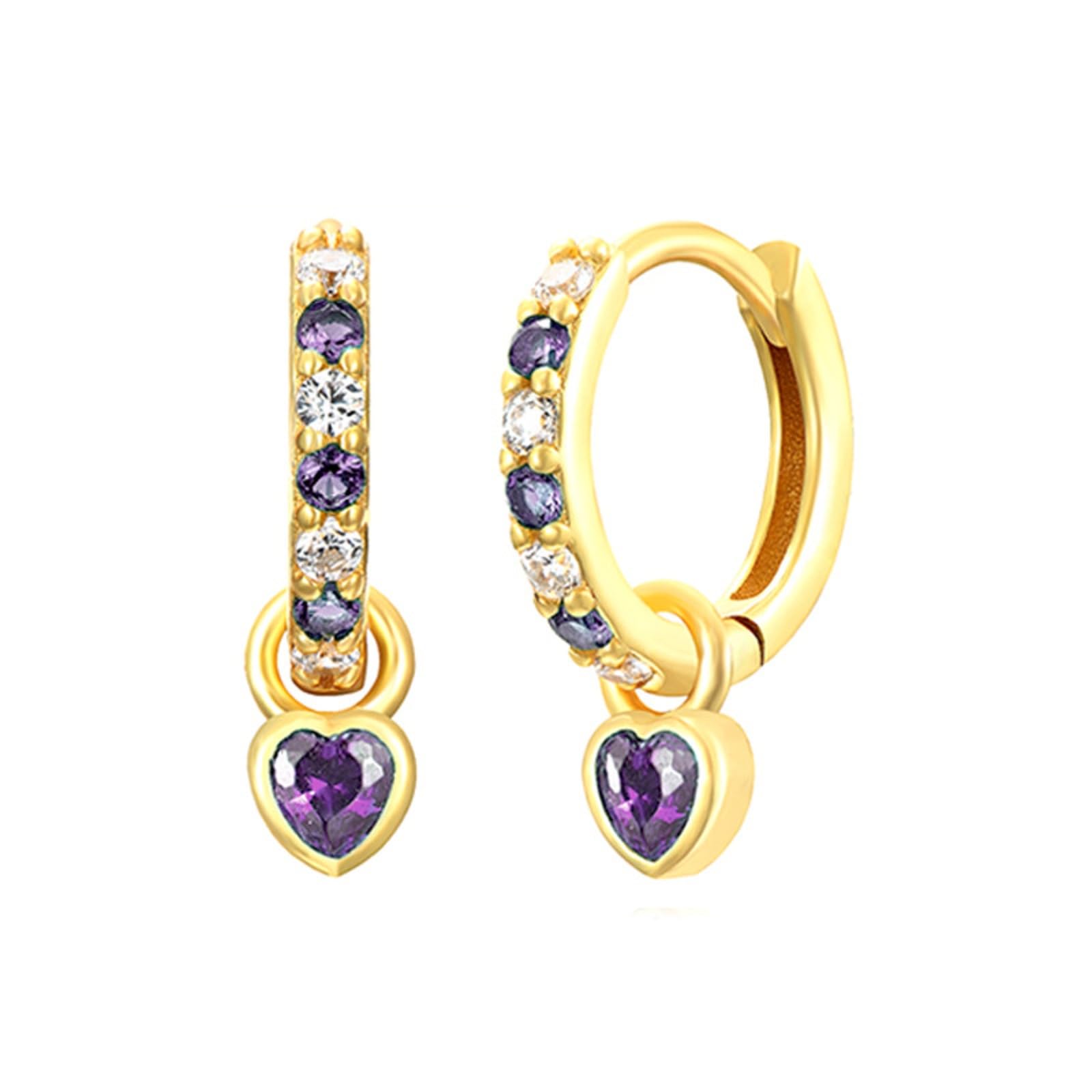 Orecchini Cerchio Oro Per Le Donne Orecchini Verdi Con Verde Cuore Goccia Oro Placcato Orecchini Dorati Ipoallergenico Cubic Zirconia Pendolo Verde Gioielli Per Le Ragazze
