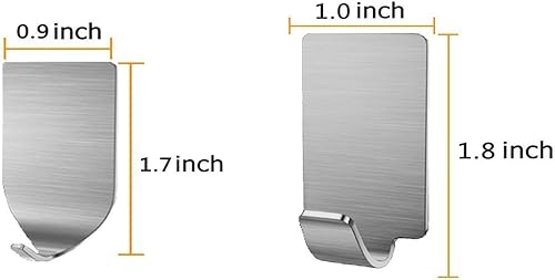 Miniatura 4 de Ganchos adhesivos, paquete de 32 ganchos de pared resistentes al agua de acero inoxidable para cocina, baño, bolsas, toallas, abrigos, llaves, bata,