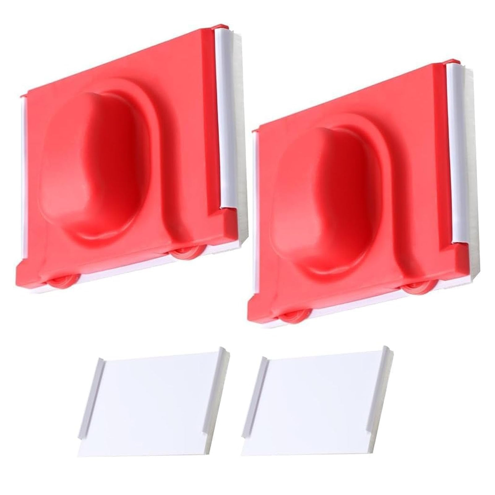 2 Pcs Paint Edger Pad Set,Flat Edger with Nylon Bristles and 2 Replacement Paint Pads for Walls and Ceilings,Paint Edger Used for Cutting in Tools