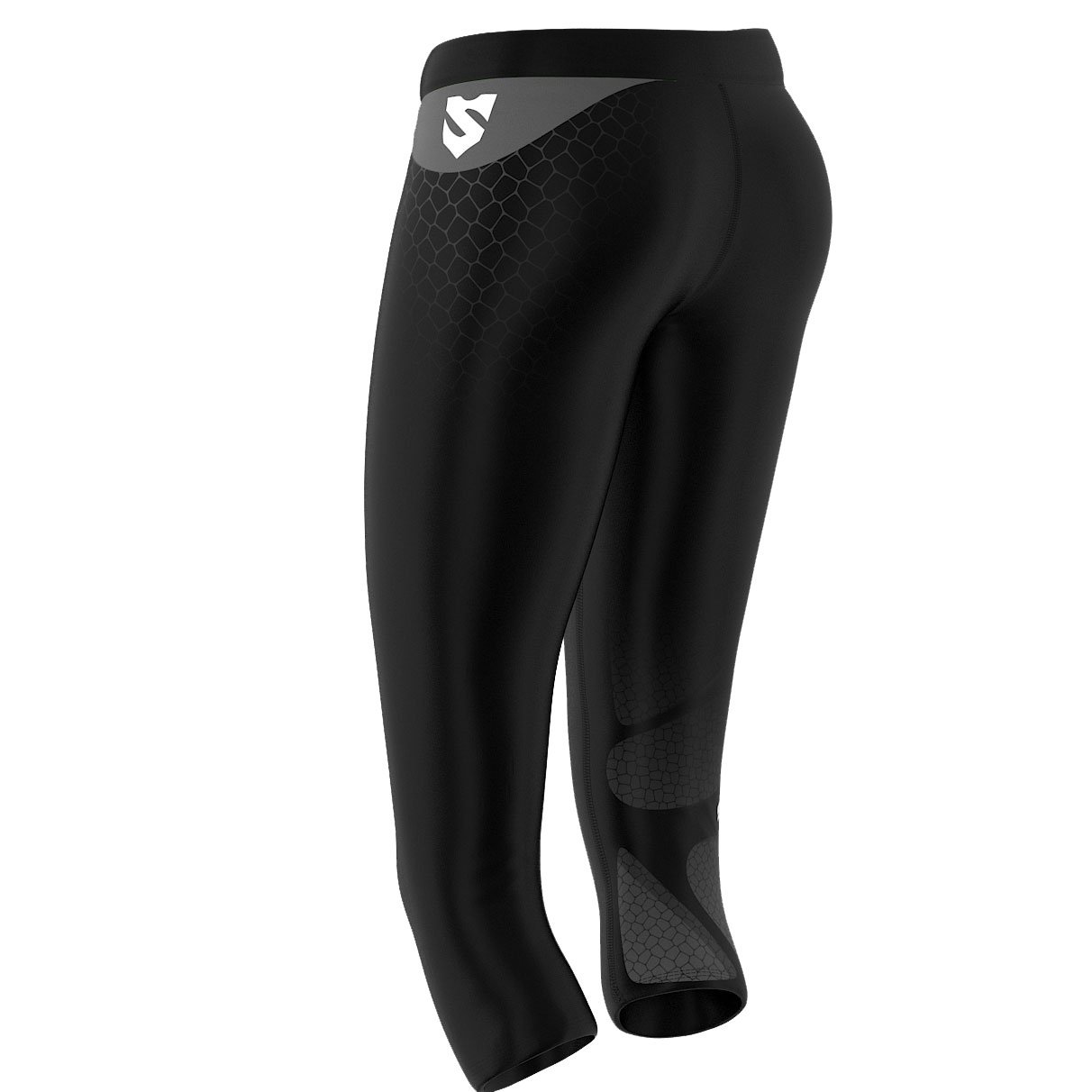SMMASH Sport Leggings Damen Sportleggings 3/4 Capri Push Up Blickdicht Sporthose Yogahose Second Skin Technologie Atmungsaktiv Schnelltrockend Elastisch Figurformend