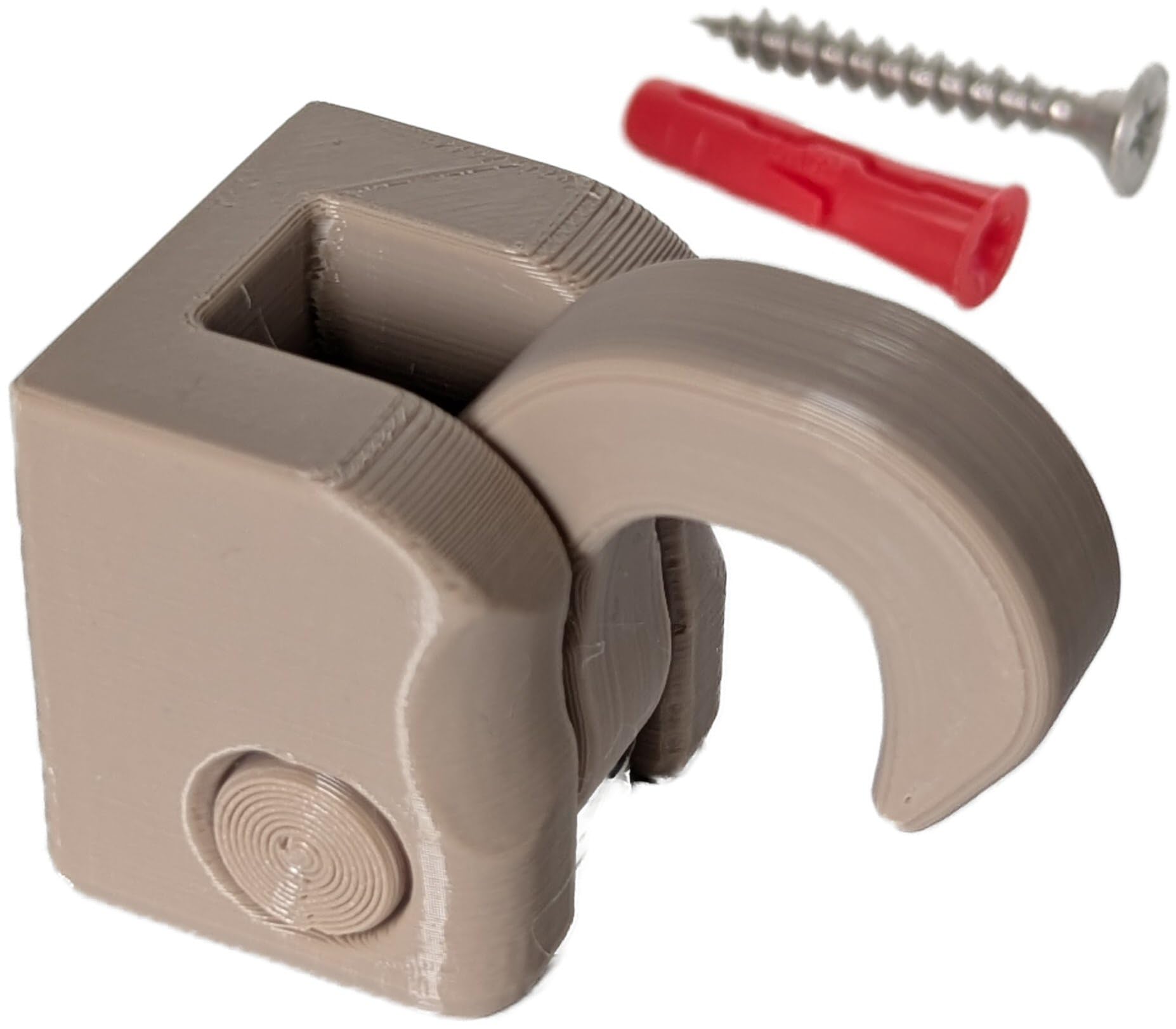 HandleStay - the Door Handle Stay Hook for Doors that Open onto Walls - No Need to Drill into Door, Easy Latching! (Sandstone)
