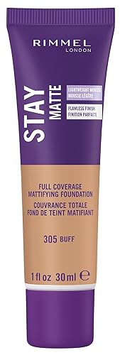 Miniatura 1 de Rimmel Stay Matte Foundation - Base en polvo suave acabado mate para un look natural impecable 1 onza fundación Total 1 Beige