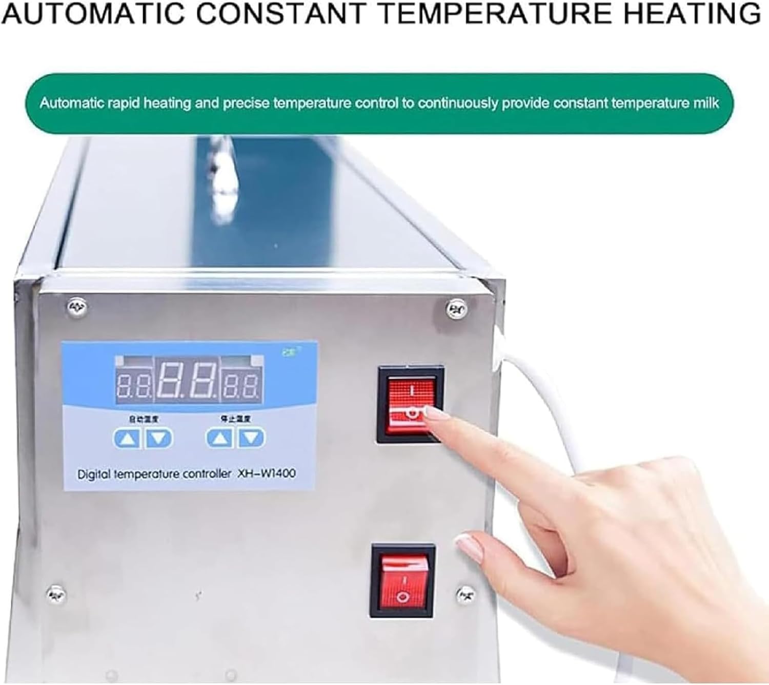 Suckling Machine for Lambs, Automatic Piglet Feeder, Stainless Steel Constant Temperature Feeder, 14 Nipple Fully Automatic Nipple Feeder with Sound Simulation