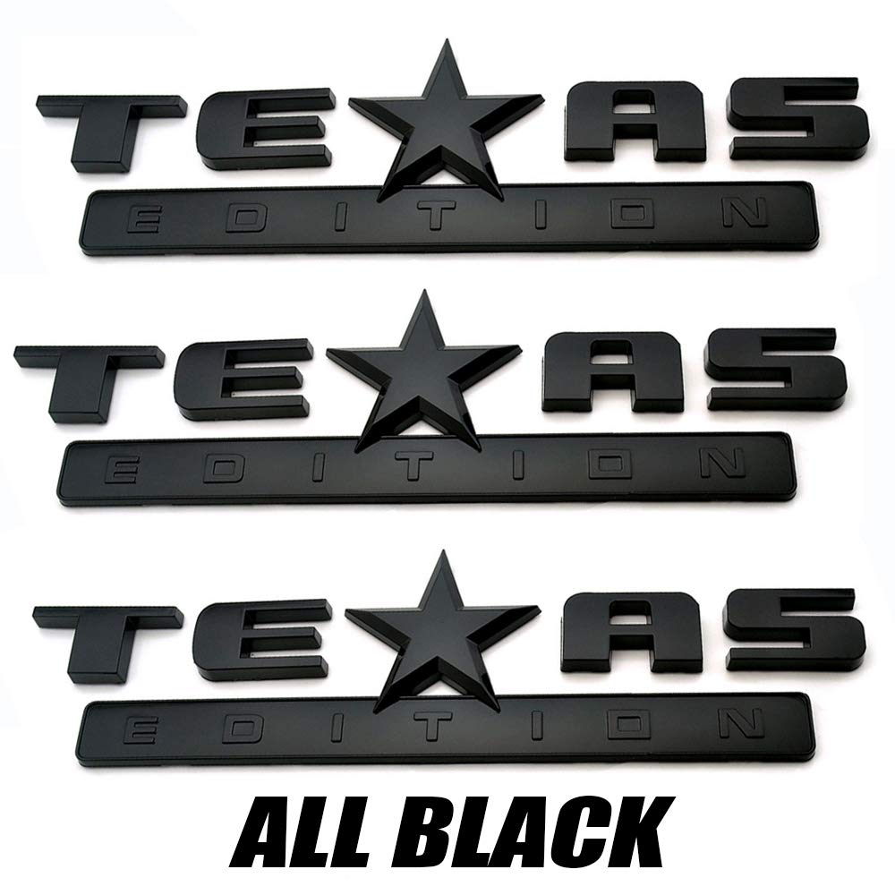 3PC TEXAS EDITION EMBLEM Silver+Red CHEVY SILVERADO SIERRA - Foto 6