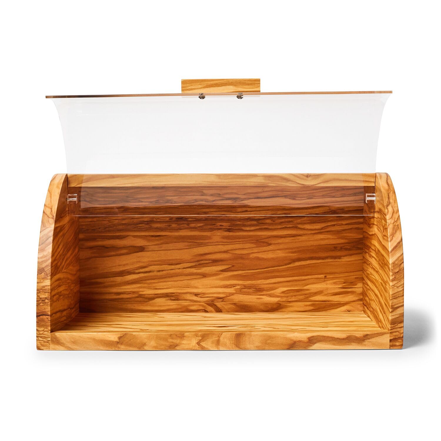 Sur La Table Olivewood Bread Box, Brown