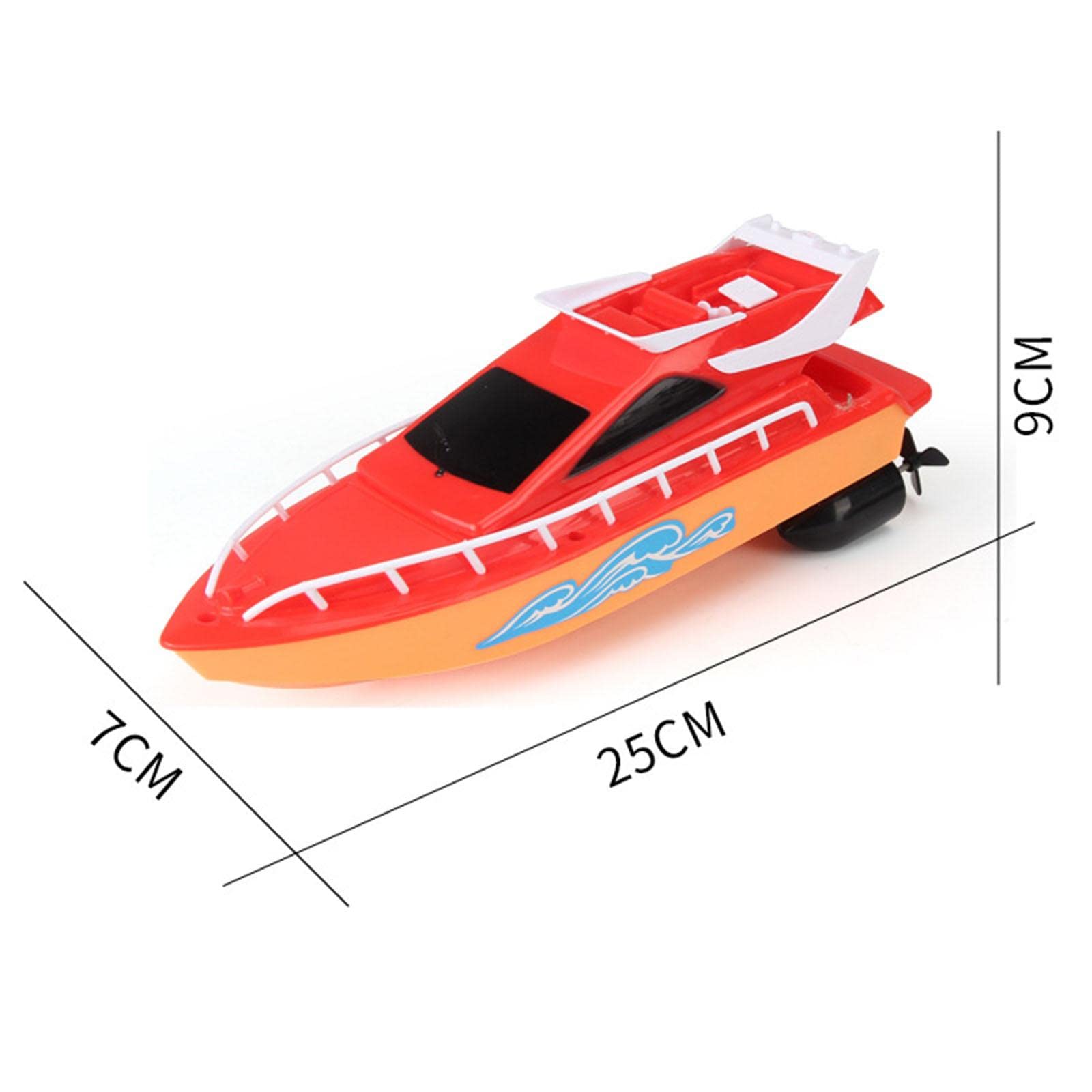Lancha Motora Eléctrica Teledirigida, Barco de Juguete para Niños Y Adultos, Rojo