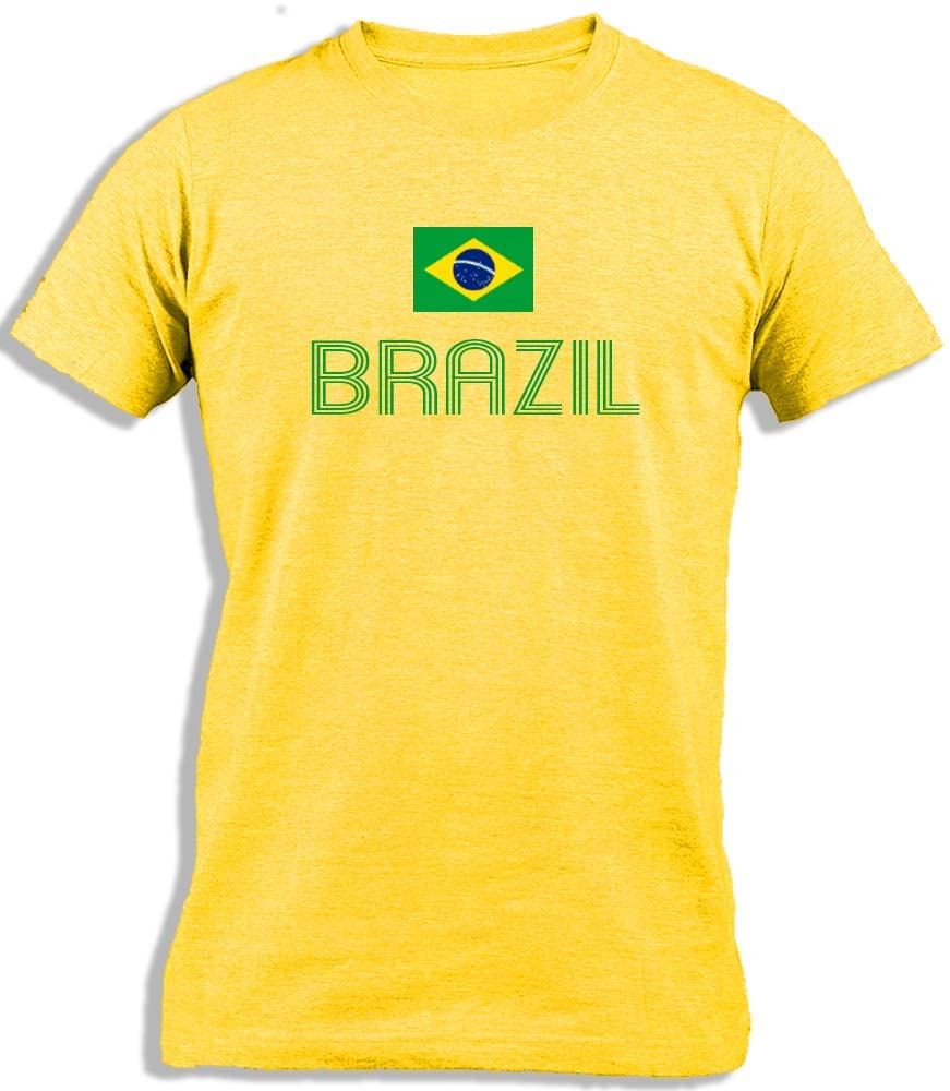 Ay Cabron™ Brazil With Flag | Brazilian Flag | Brasil With Flag Cotton T-Shirt For Men