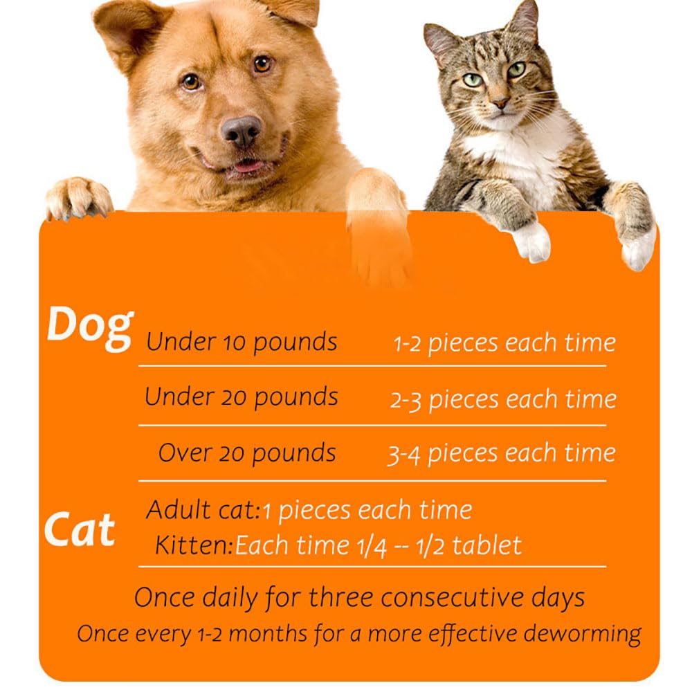 100 Cápsulas Desparasitante Herbal Natural para Perros y Gatos para el Tratamiento de parásitos internos