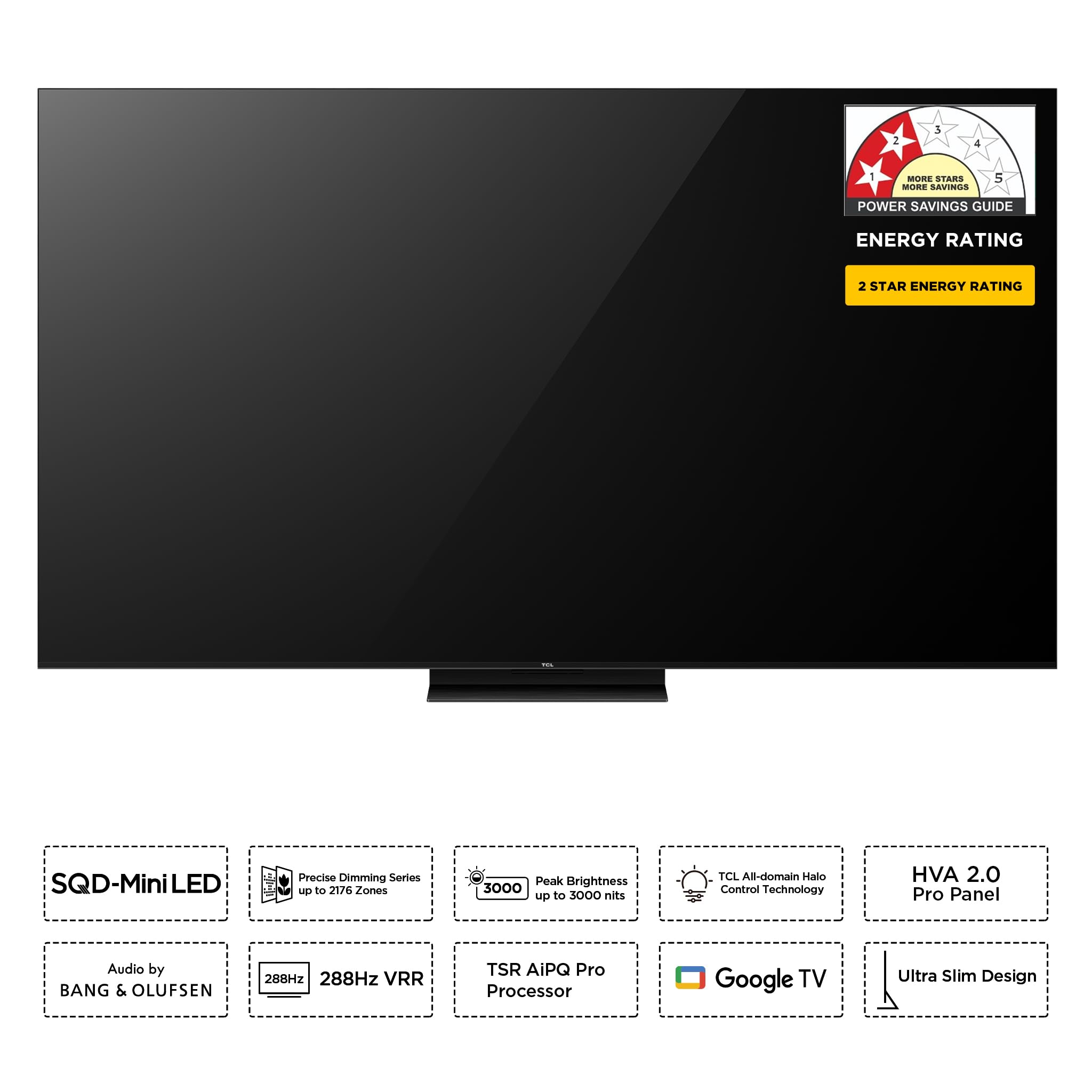 TCL 164 cm (65 inches) 4K SQD-Mini LED TV | 288Hz VRR | 3GB RAM | 54W B & O Hi-End Speakers | Upto HDR 3000 nits | 65C7L — Amazon image 2