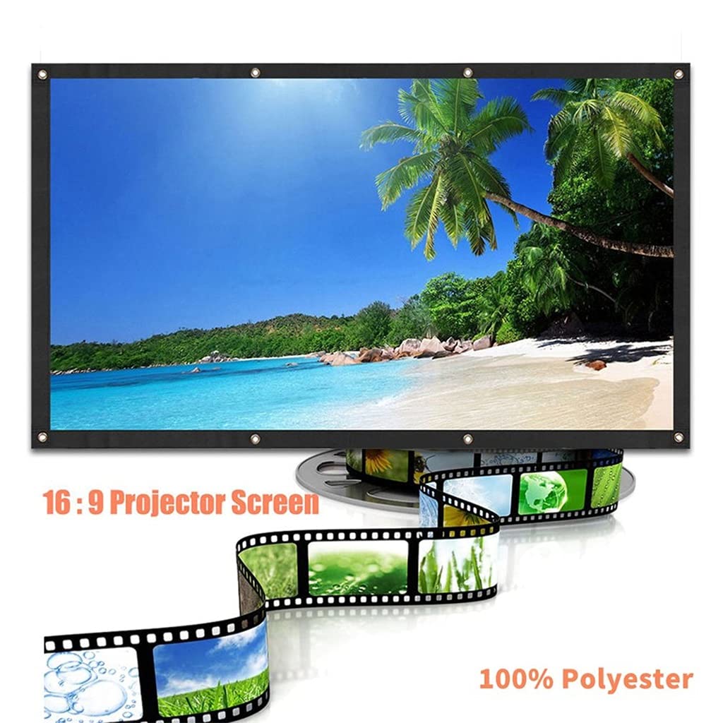 XBTGS Gran pantalla de proyección plegable de 16:9 para el hogar, cine al aire libre, pantalla de video de película de 120 pulgadas para proyector,