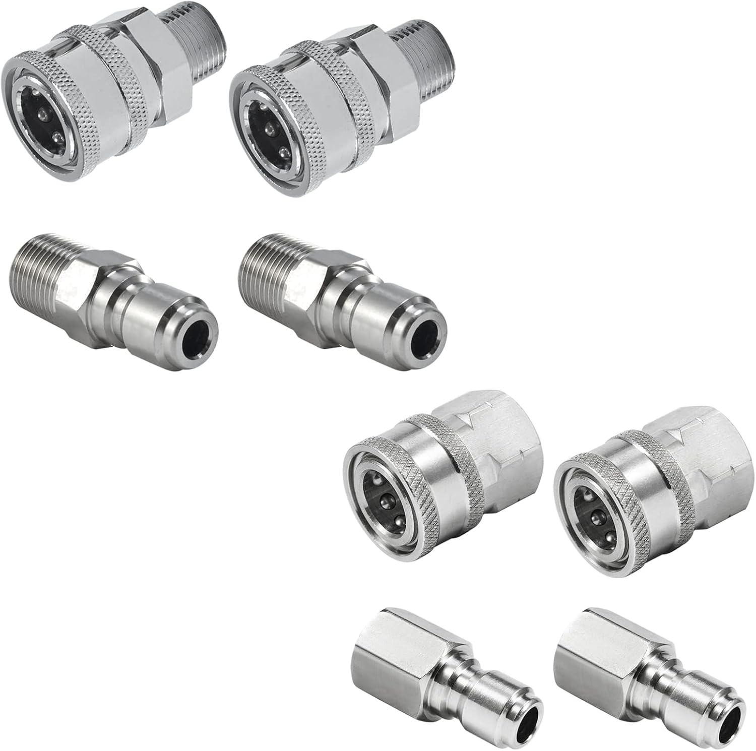 Raincovo Pressure Washer Quick Connect 3/8 Inch, Pressure Washer Fittings, Adapter Set, 8 Pieces
