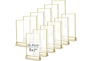 TonGass 5X7 Gold Picture Frames Bulk (12-Pack)
