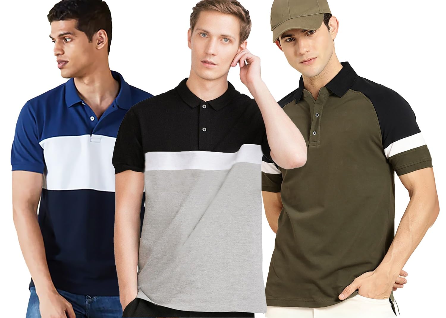 LEOTUDE Mens Regular Fit Matty Polo T-Shirt (PO3_P301_P71MRN_P63_MSTD_P_Grey_Blue_3XL) (B0CR4575CJ) Amazon Price History, Amazon Price Tracker