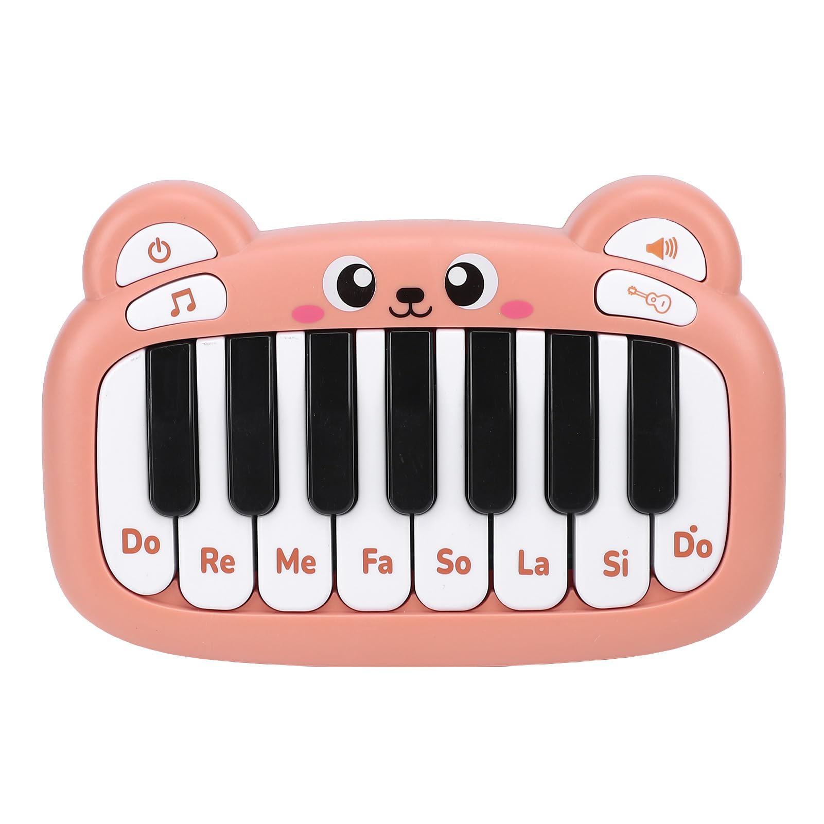 Denash Denash Pocket Sized Baby Piano Toy Compact Battery Powered Toddler Piano Keyboard Musical Toy, Ideal Music Baby (Brown) (Yellow) — view 9