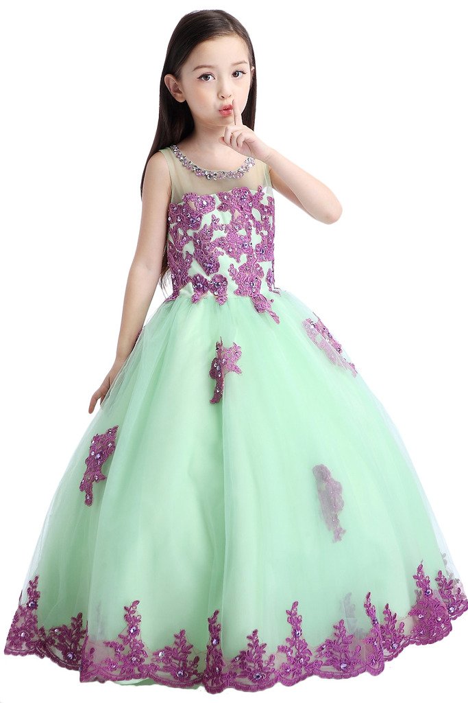 Hanayome High Neck Flower Girl Wedding Dresses R83