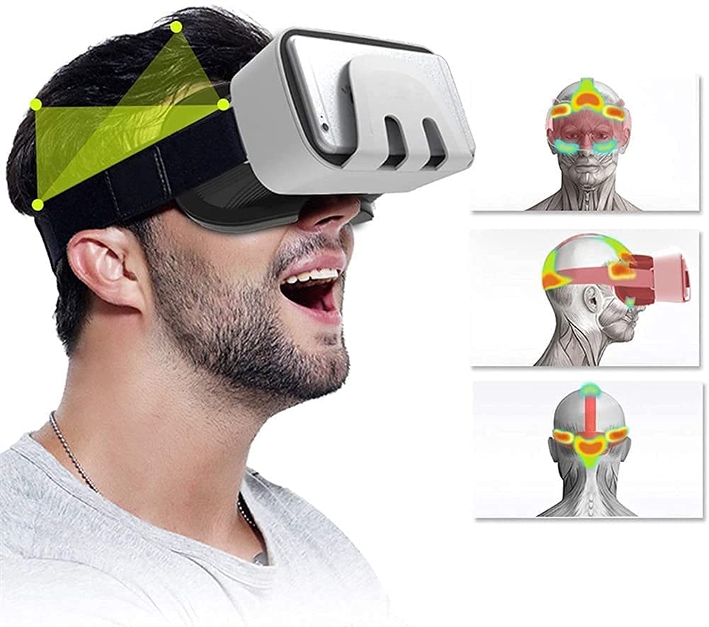 VR Headset 3D VR Glasses VR 3D Virtual Reality Headset for Movies and Games VR Glasses Goggles Compatible with 4.7-6.53 Inch iOS Android Smartphones