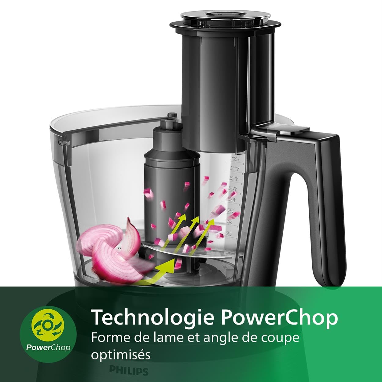 Philips Série 7000 Robot de cuisine multifonction 6-en-1 – Technologie PowerChop – Accessoires métalliques – Bol 3,4 L et Blender 2,2 L (HR7778/00)