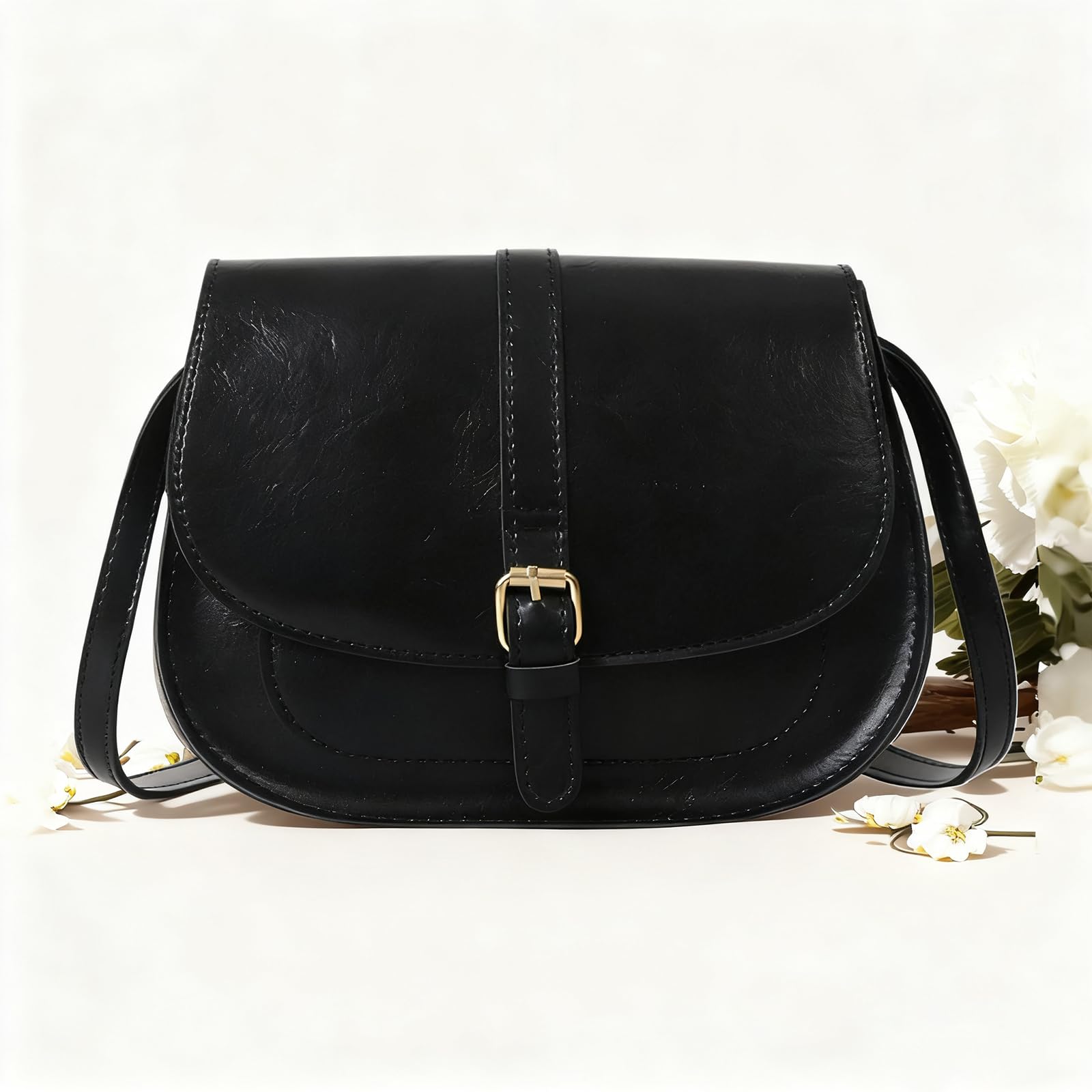 Crossbody Bags for Women, Womens Saddle Purse and Boho Cross Body Handbags Retro for Travel Shopping