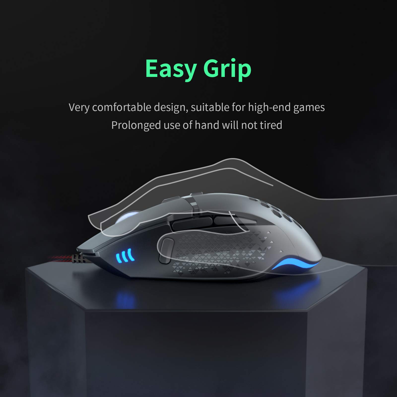 Mouse Gioco RGB A Zampa Di Gatto - Ottico Silenzioso Con 6 Pulsanti Programmabili - Foto 2