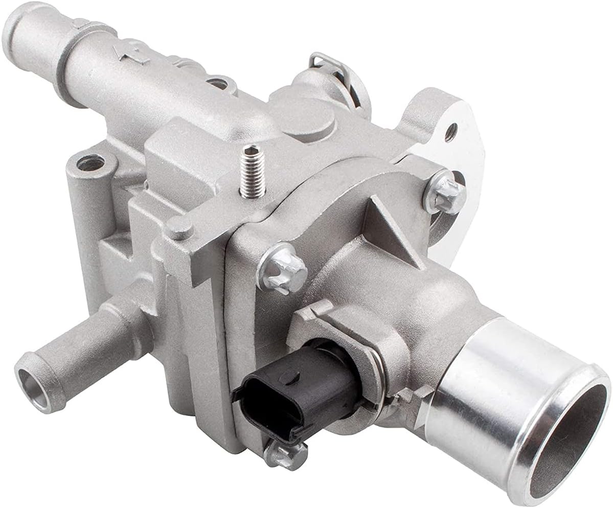 Engine Coolant Thermostat and Housing Assembly with Gasket Sensors For Chevy Cruze, Limited, Trax, Sonic 1.8L & 1.6L Replaces 25192228, 55564890, 15-81816, 902-033, 55579951