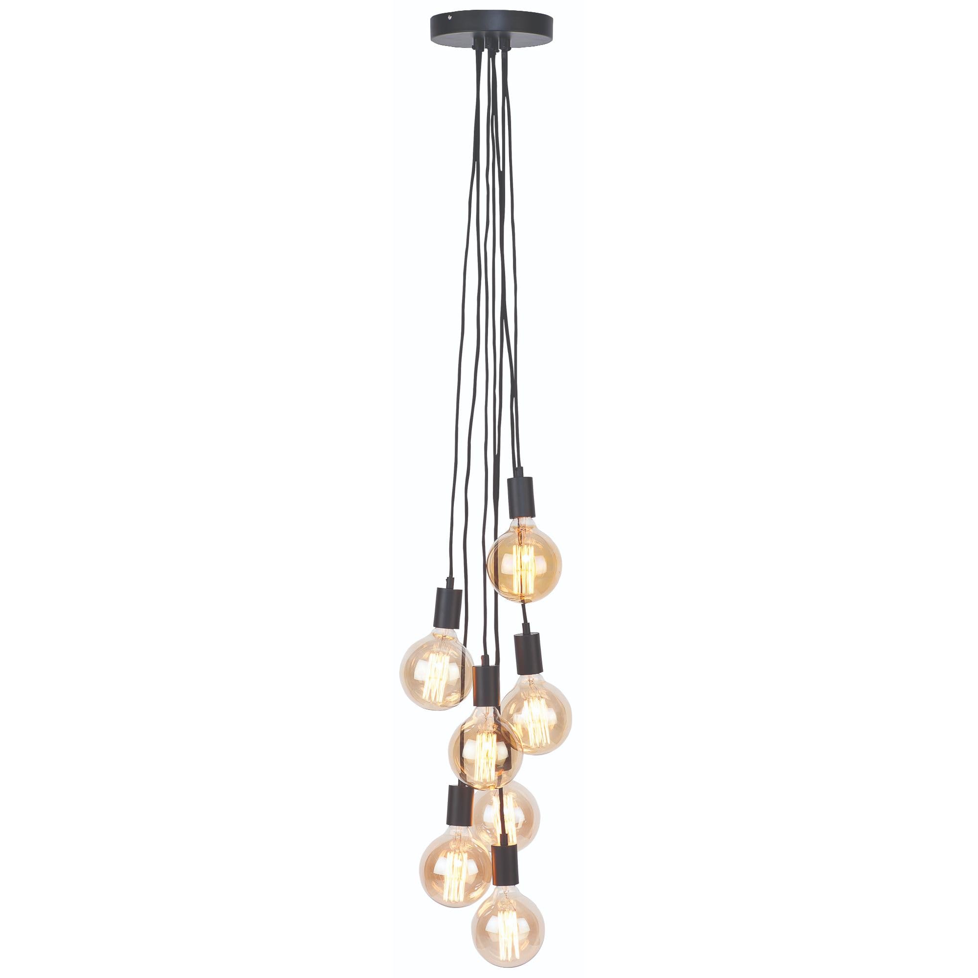 It's about RoMi Hanging System Oslo, Textile Wire, E27, 40 W, Black