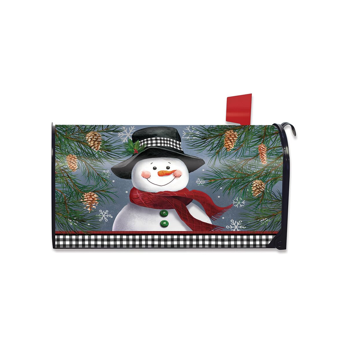 Briarwood Lane Winter Mailbox Cover - Standard Size - Smiling Snowman for Winter Mailbox Cover