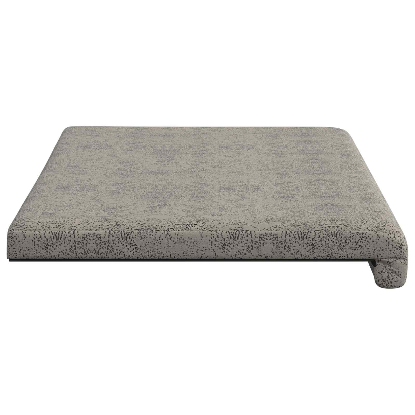 Cojín para banco en forma de L, ante gris claro, 80 x 38 cm