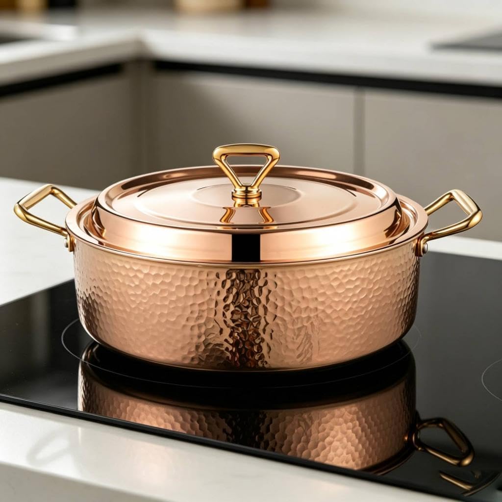 Kupfer Topfset für zu Hause Und Zum Bewirten, Gold S